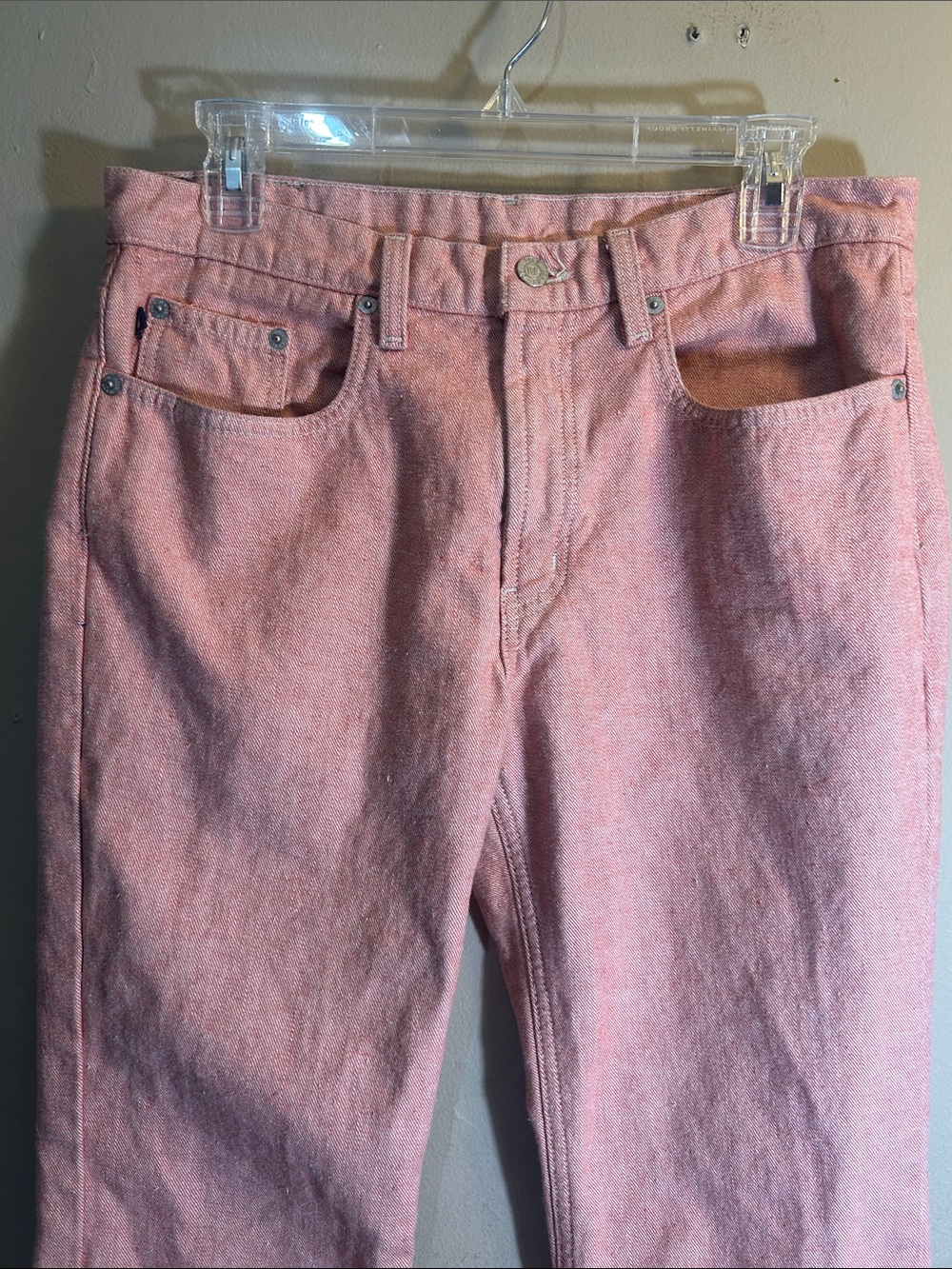 Polo Jean Company Coral-Pink Cropped Bootcut Jeans Size 10.